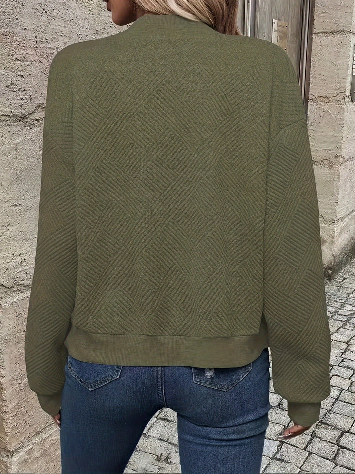 Lässige Damen Sweatjacke mit Reißverschluss