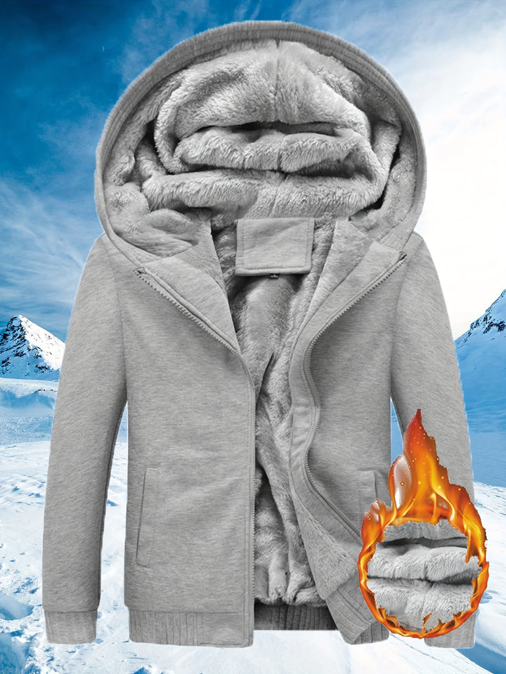 Warme Fleece Damen Zip-Hoodie Jacke
