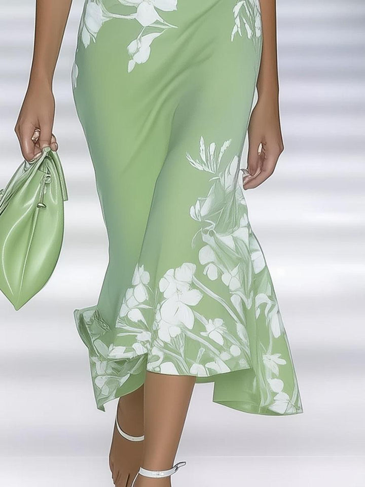 Leichtes Damen Maxikleid mit kurzem Arm
