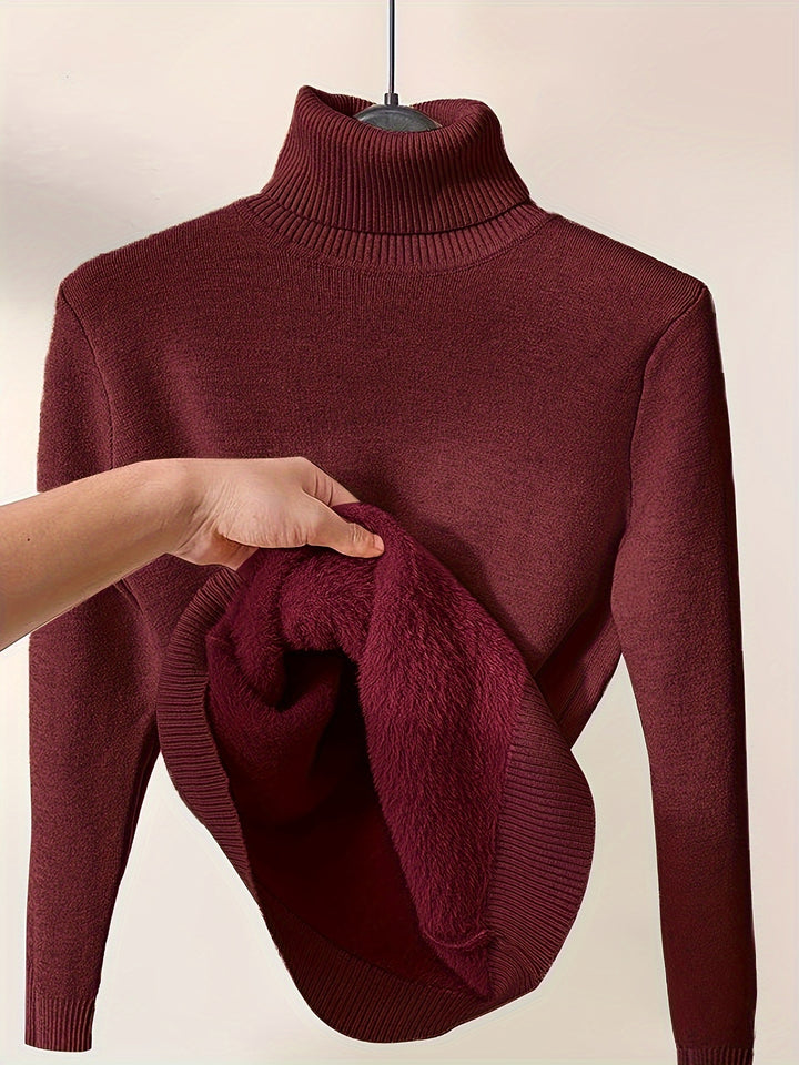 Warmer Lässiger Damen Rollkragenpullover