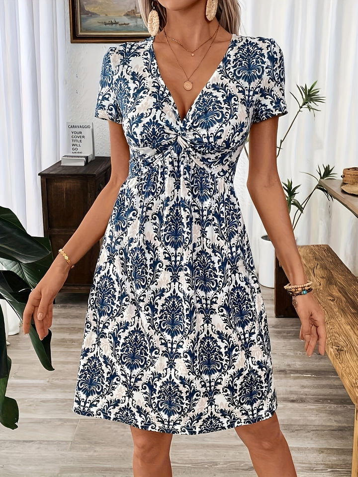 Trendig Gemustertes Damen Sommerkleid