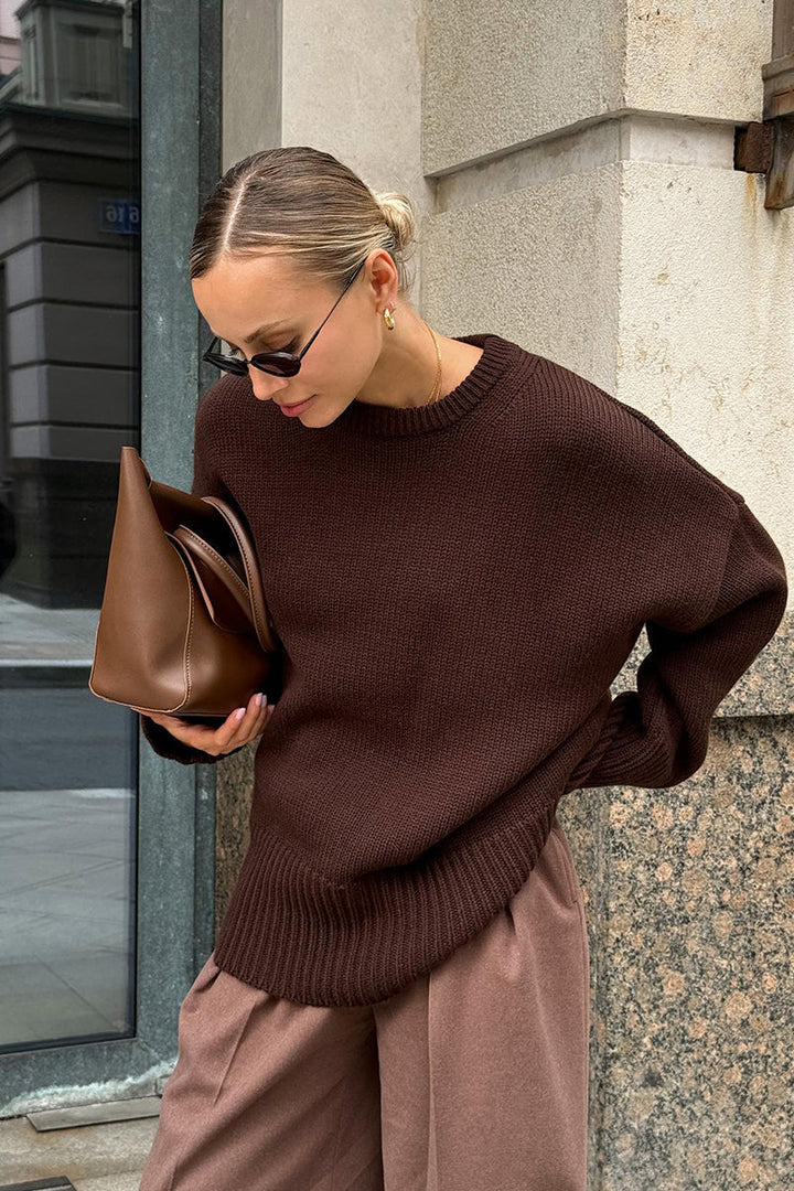 Lässiger Oversize Damen Strickpullover
