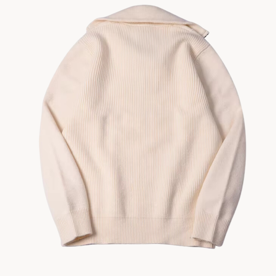 Klassischer Herren Zip-Pullover