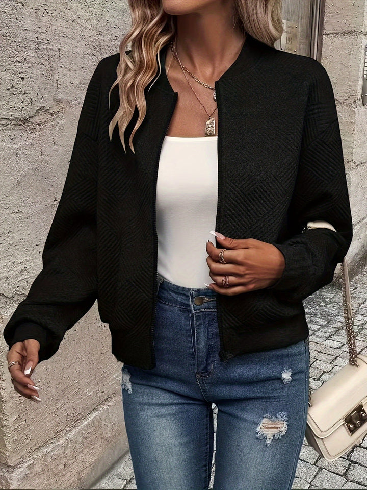 Lässige Damen Sweatjacke mit Reißverschluss