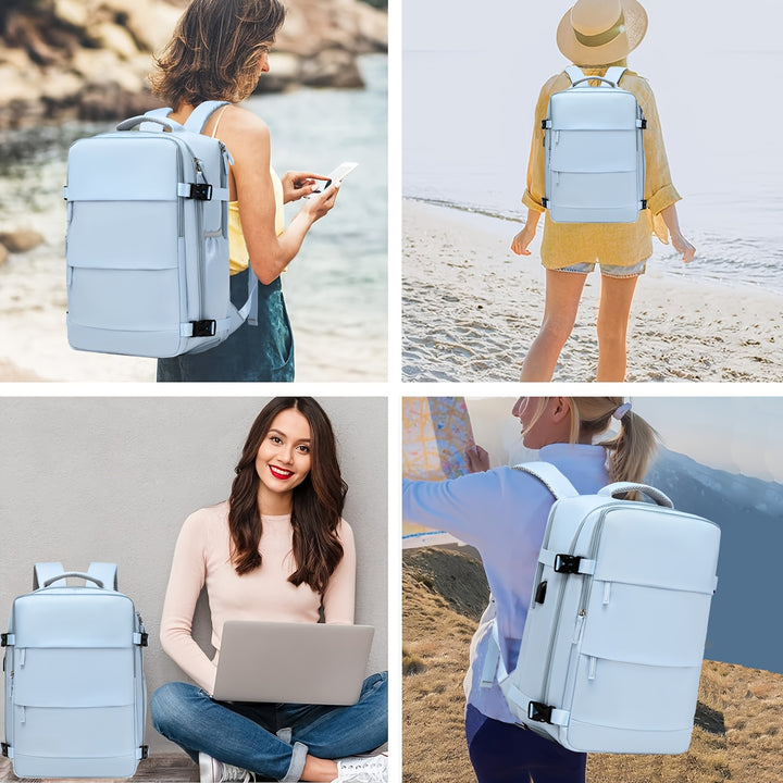 Praktischer Damen Reiserucksack mit Schuhfach und Laptopfach
