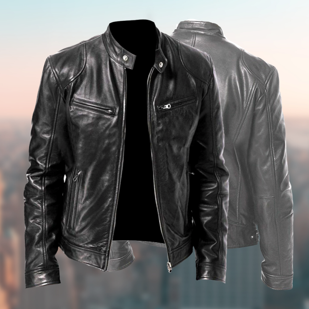 Elegante Premium Herren Lederjacke