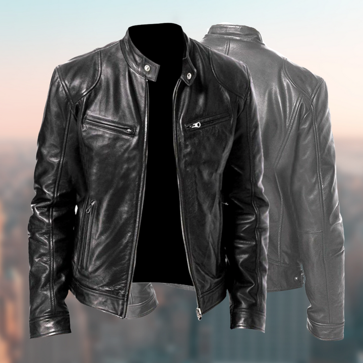 Elegante Premium Herren Lederjacke