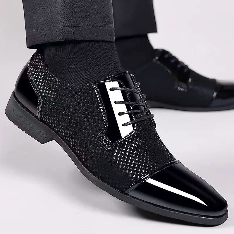 Klassische Elegante Herren Leder-Derbyschuhe
