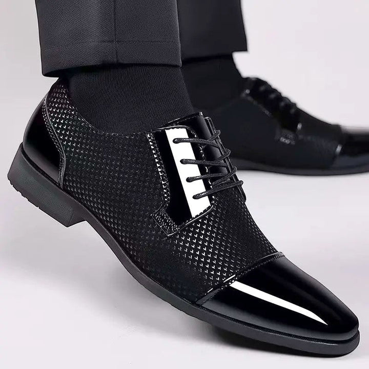 Klassische Elegante Herren Leder-Derbyschuhe