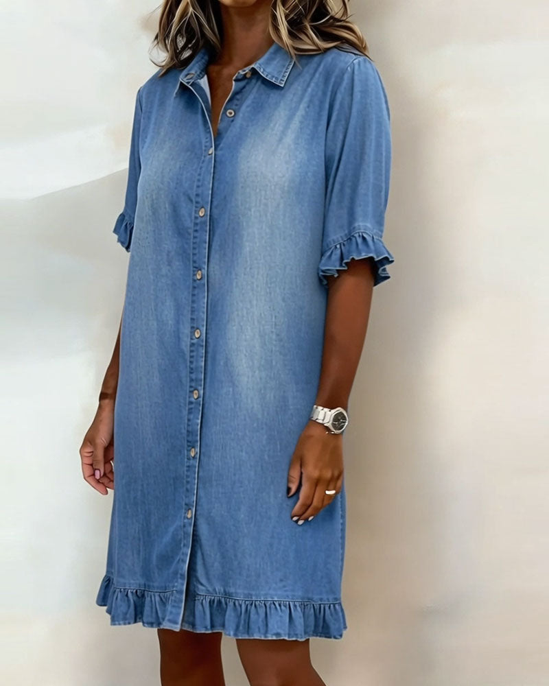 Lässiges Damen Kleid in Denimoptik