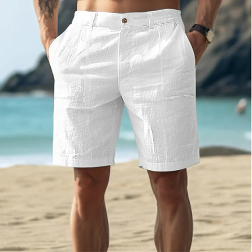 Atmungsaktive Lässige Herren Leinen-Shorts