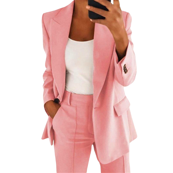 Elegantes Bequemes Damen Blazer-Set mit Hose