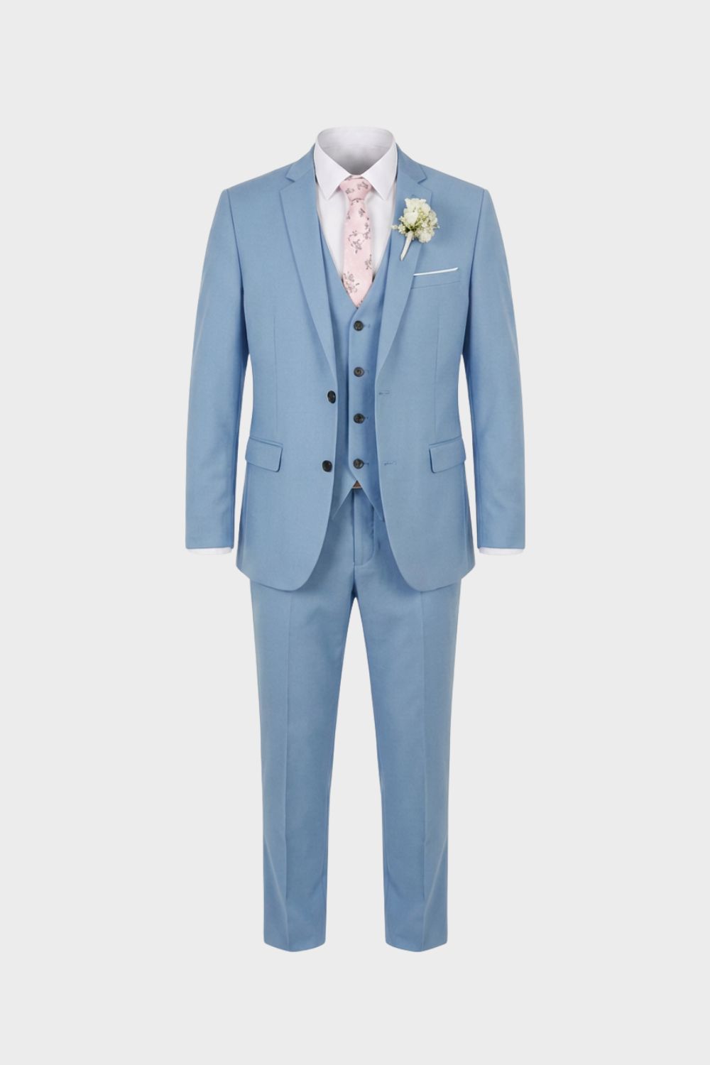 Eleganter 3-Teiliger Herren Anzug mit Weste