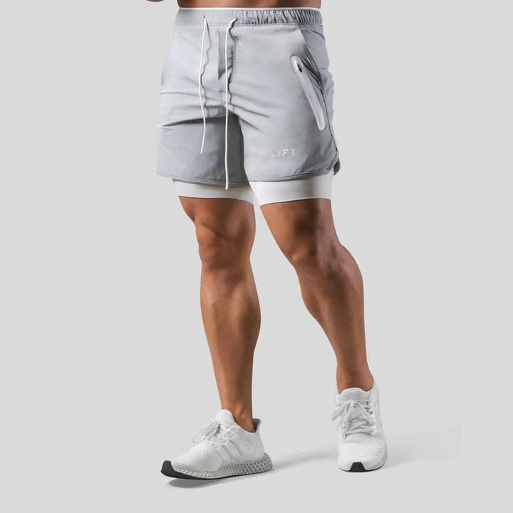 Sportliche 2-in-1 Herren Trainingsshorts