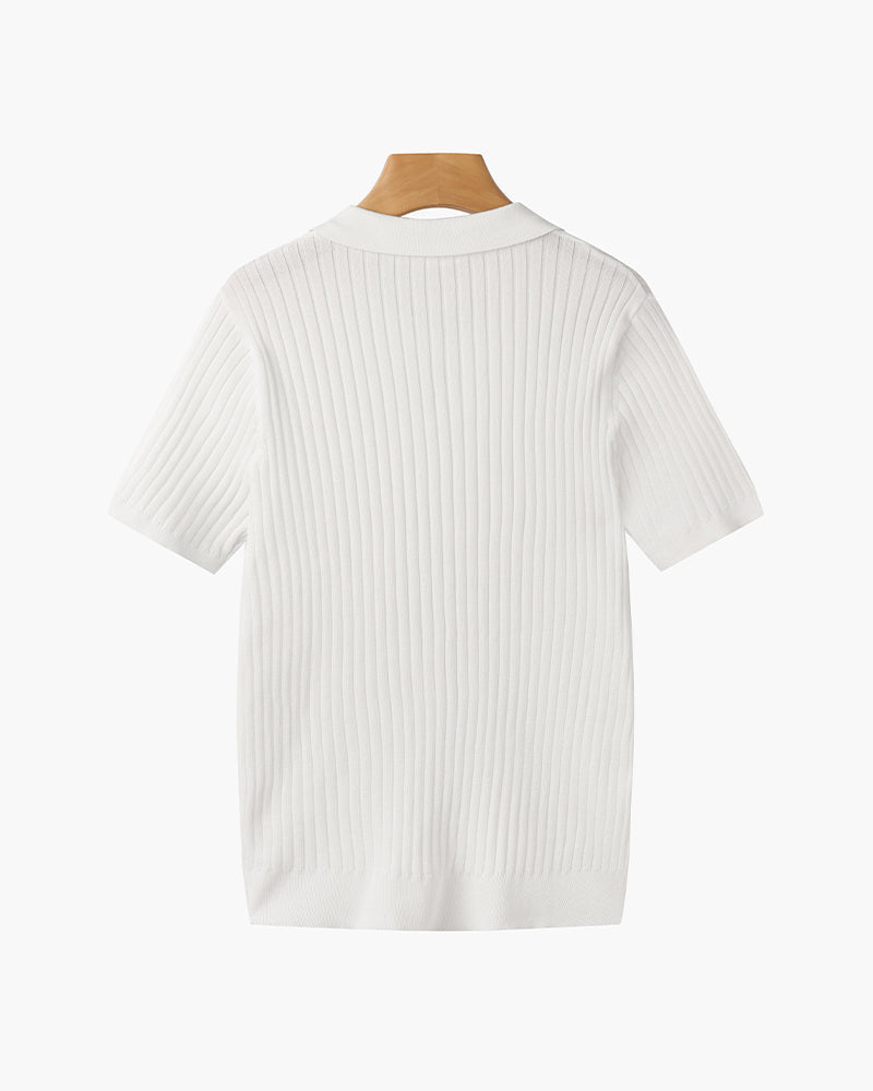 Elegantes Herren Poloshirt mit V-Ausschnitt