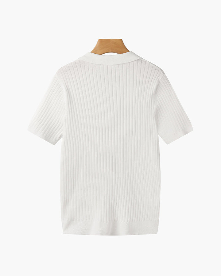 Elegantes Herren Poloshirt mit V-Ausschnitt