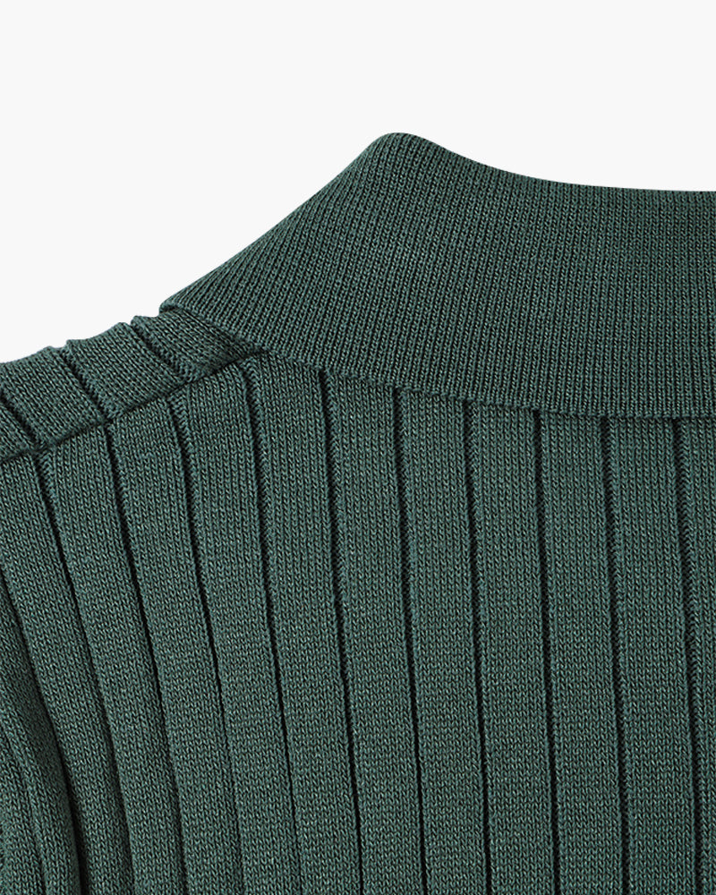 Elegantes Gestricktes Herren Poloshirt aus Baumwolle