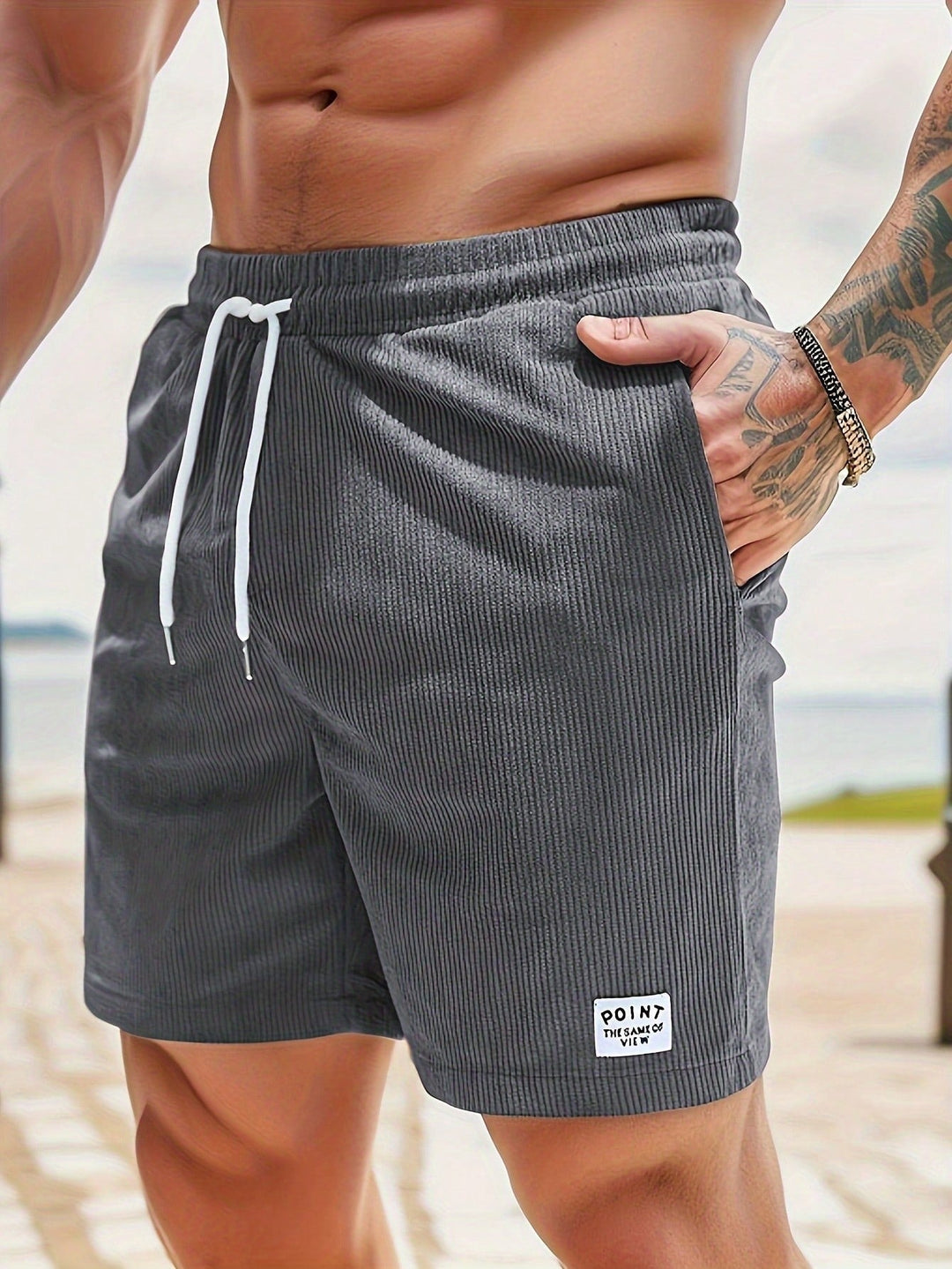 Lässige Herren Freizeit-Shorts mit Kordelzug
