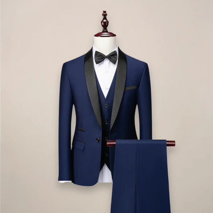 Men’s Slim Fit 3‑Piece Tuxedo Suit – Formal Wedding &amp; Event Wear Harrington Oxford