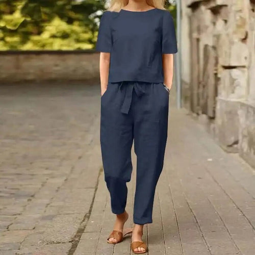 Leichtes Damen Sommerset mit langer Hose