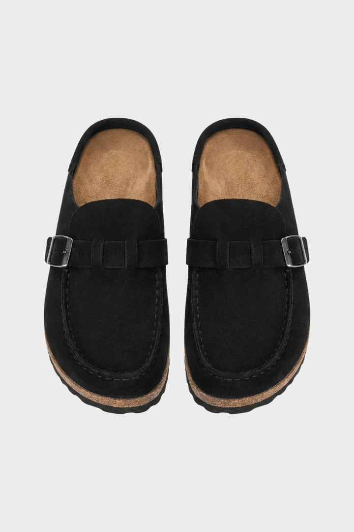 Bequeme Geschlossene Damen Clogs mit Schnalle
