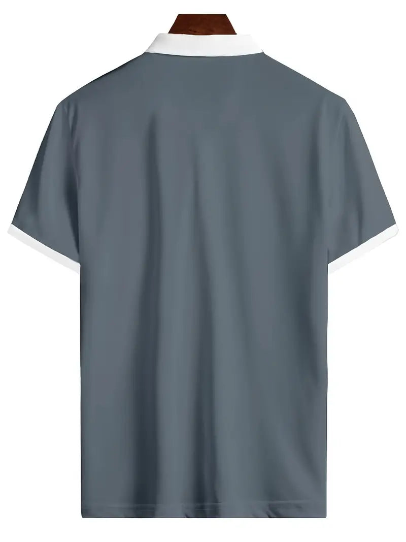 Atmungsaktives Sportliches Herren V-Ausschnitt Golfshirt