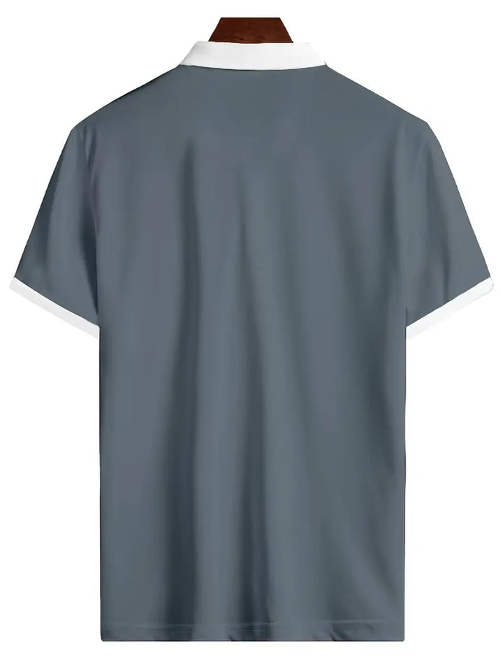 Atmungsaktives Sportliches Herren V-Ausschnitt Golfshirt