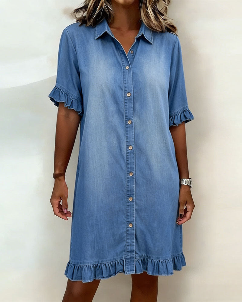 Lässiges Damen Kleid in Denimoptik