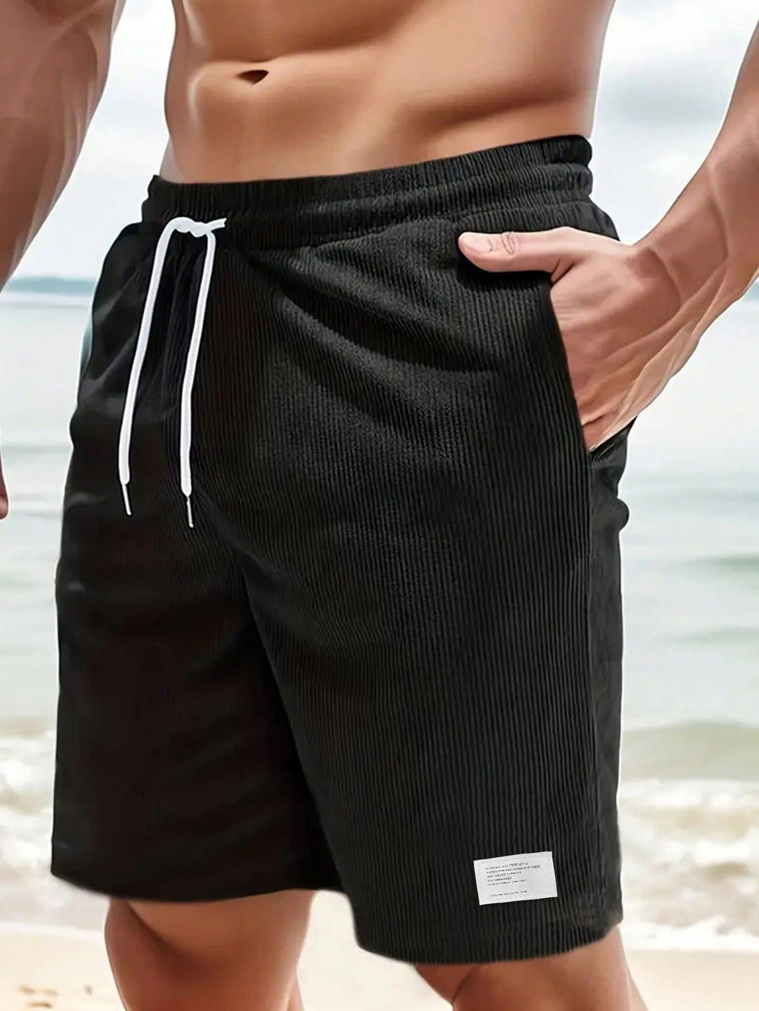 Lässige Herren Freizeit-Shorts mit Kordelzug