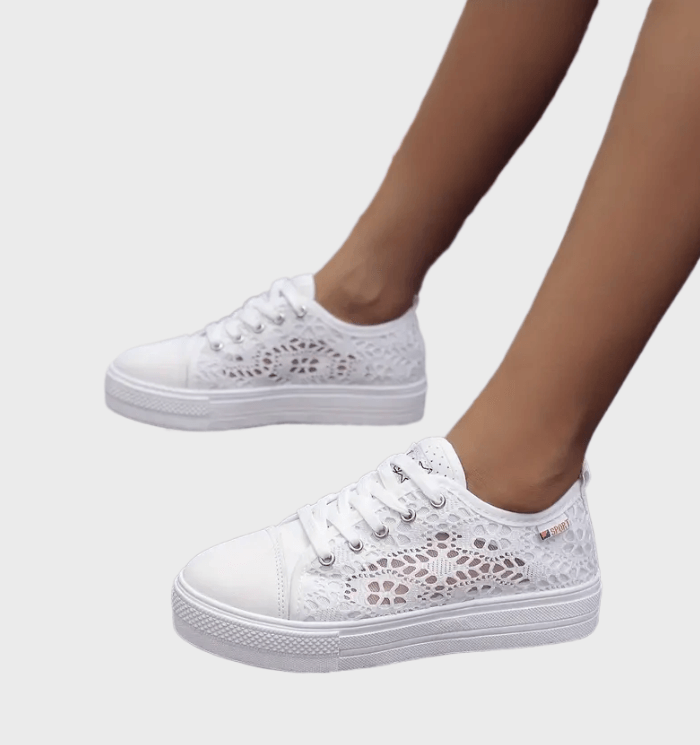 Modische Damen Schnürsneaker