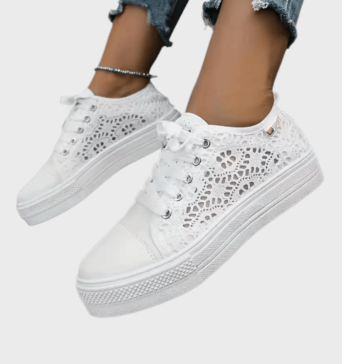 Modische Damen Schnürsneaker