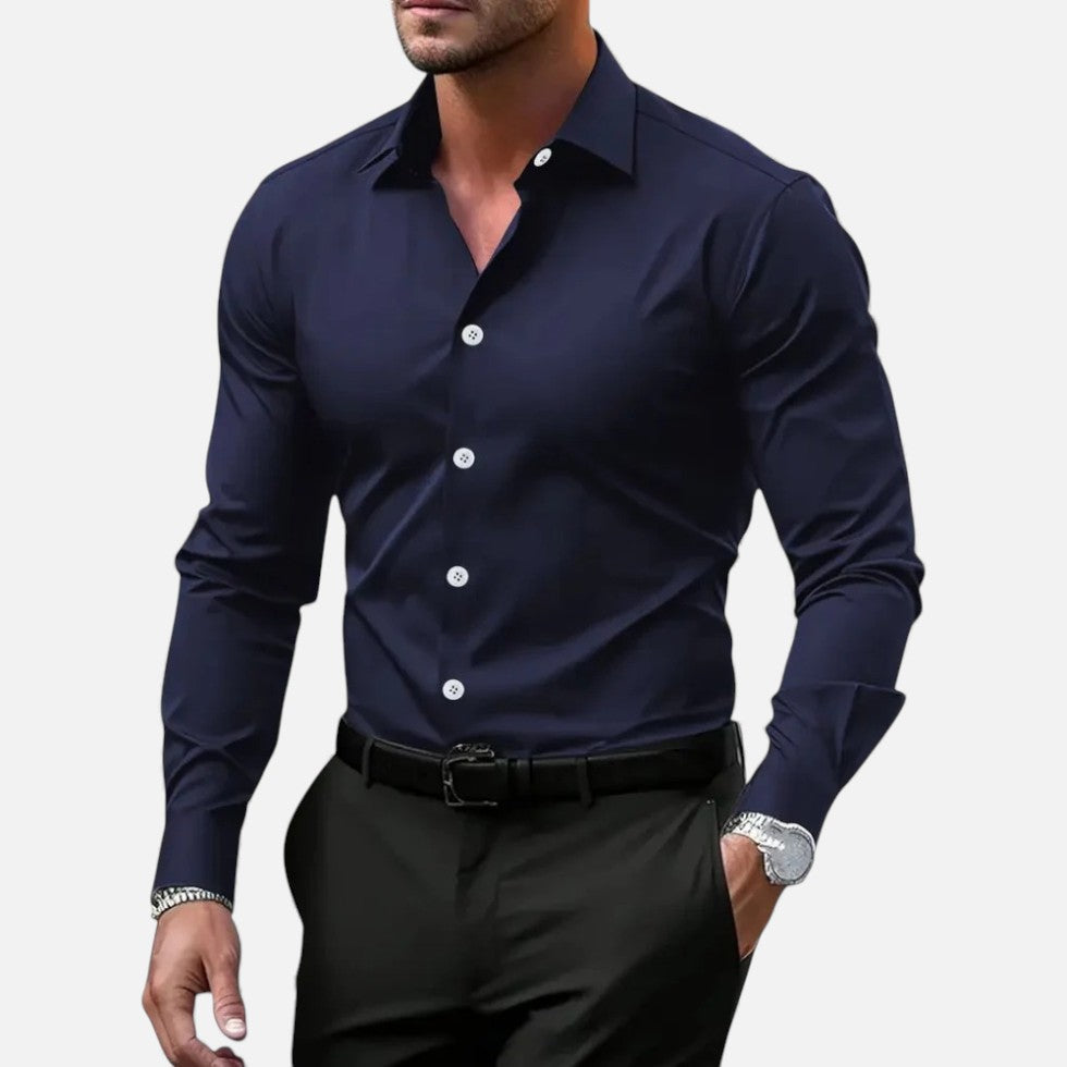 Elegantes Slim-Fit Herren Langarmhemd