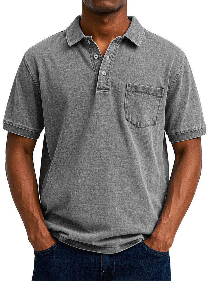 Lässiges Vintage Herren Poloshirt