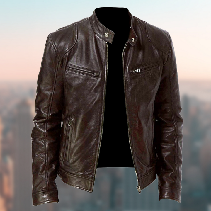 Elegante Premium Herren Lederjacke