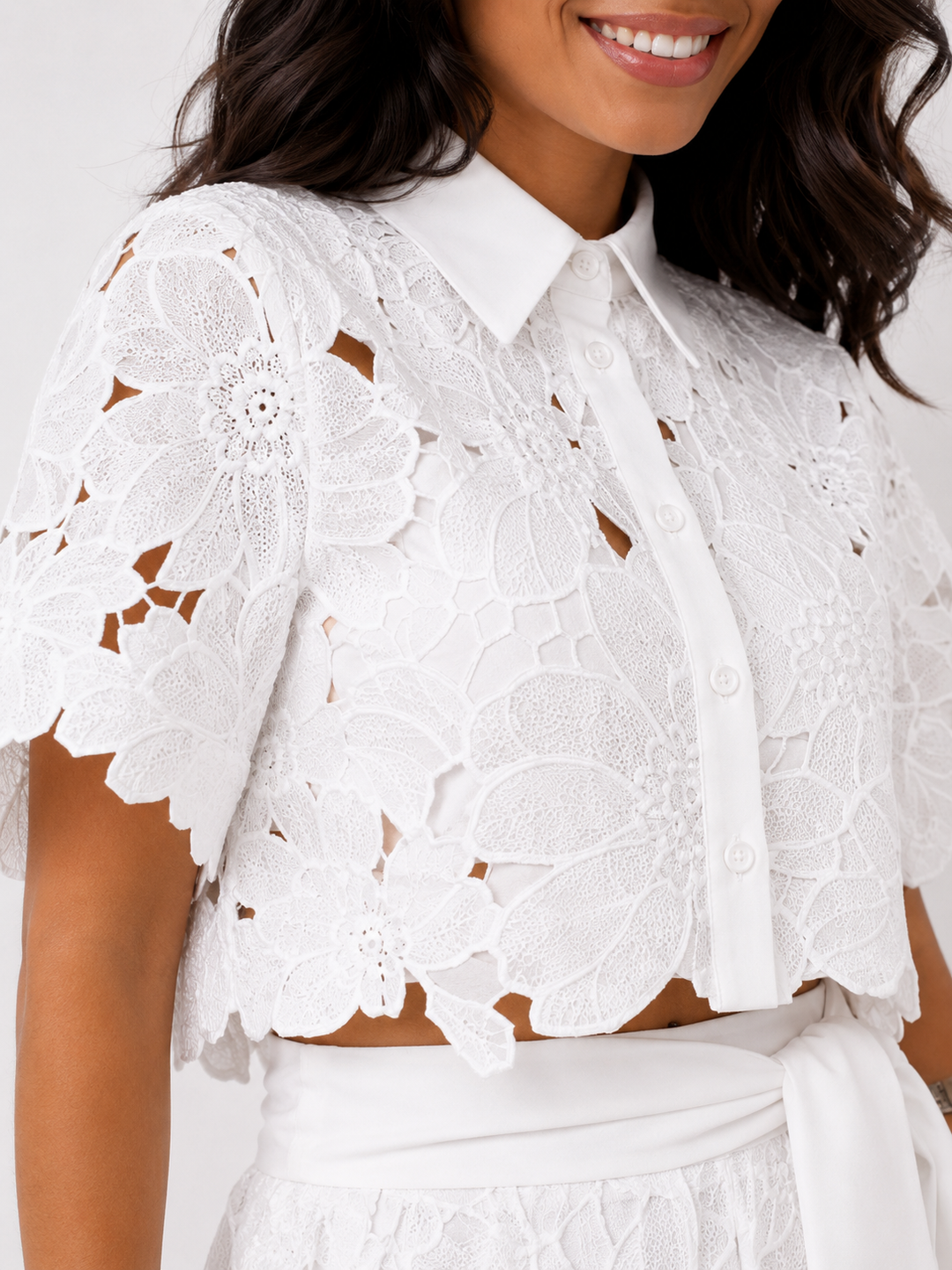 Elegantes Zweiteiliges Damen Set mit Spitze