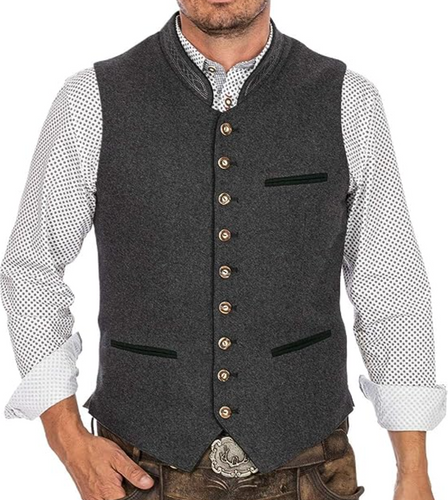 Klassische Elegante Herren Trachtenweste
