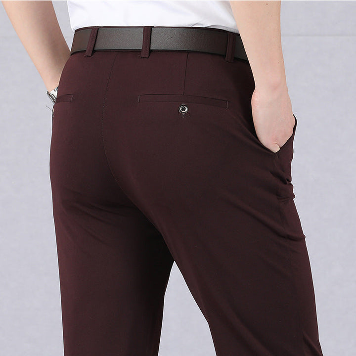 Elastische Bequeme Herren Anzughose mit Hoher Taille