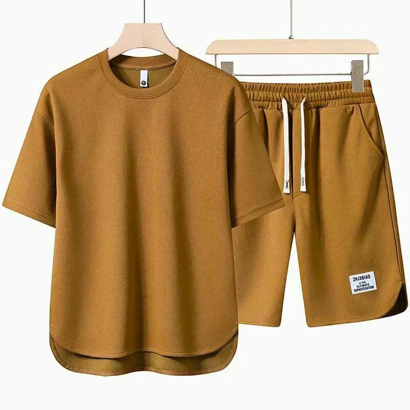 Lässiges Sommerliches Herren T-Shirt und Shorts Set