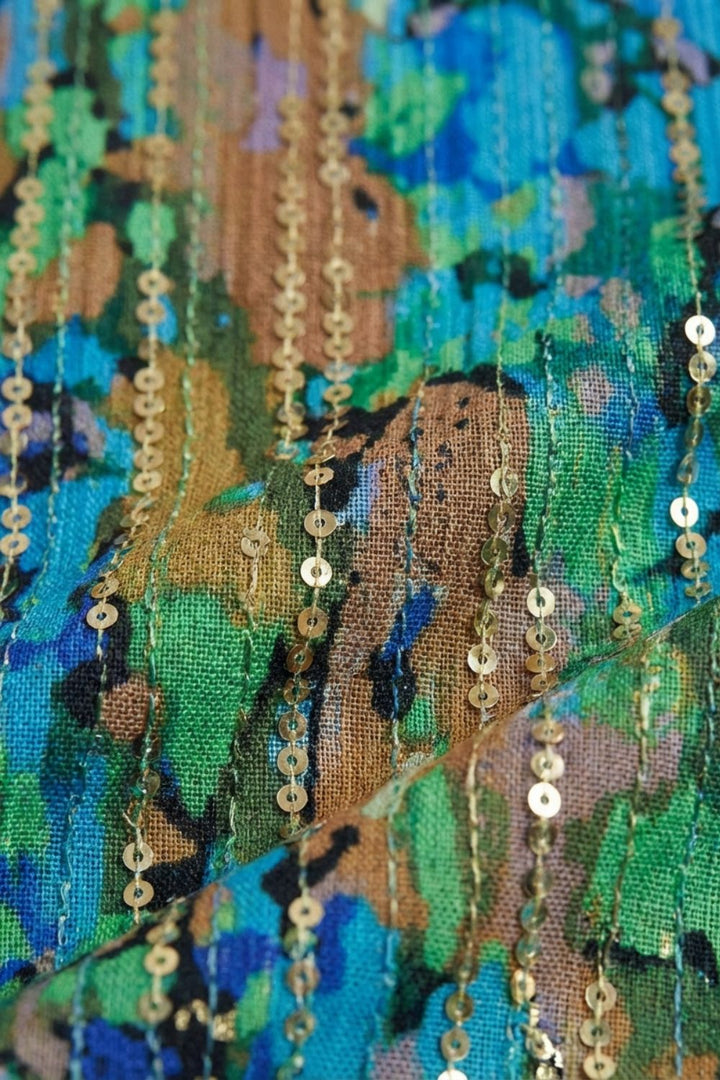 Elegantes Damen Wickelkleid mit V-Ausschnitt und Print