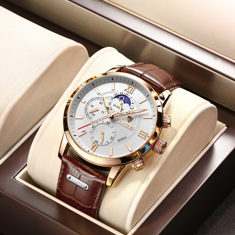 Klassische Wasserdichte Herren Armbanduhr