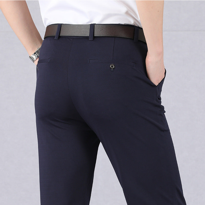 Elastische Bequeme Herren Anzughose mit Hoher Taille