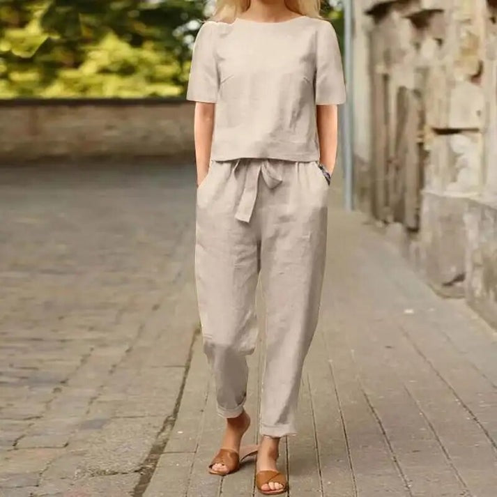 Leichtes Damen Sommerset mit langer Hose