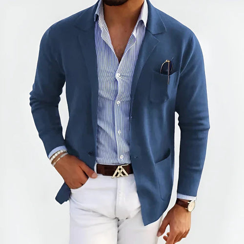 Klassischer Weicher Herren Strick Cardigan