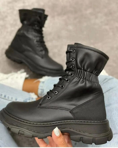Warme Damen-Schneestiefel mit dicker Sohle