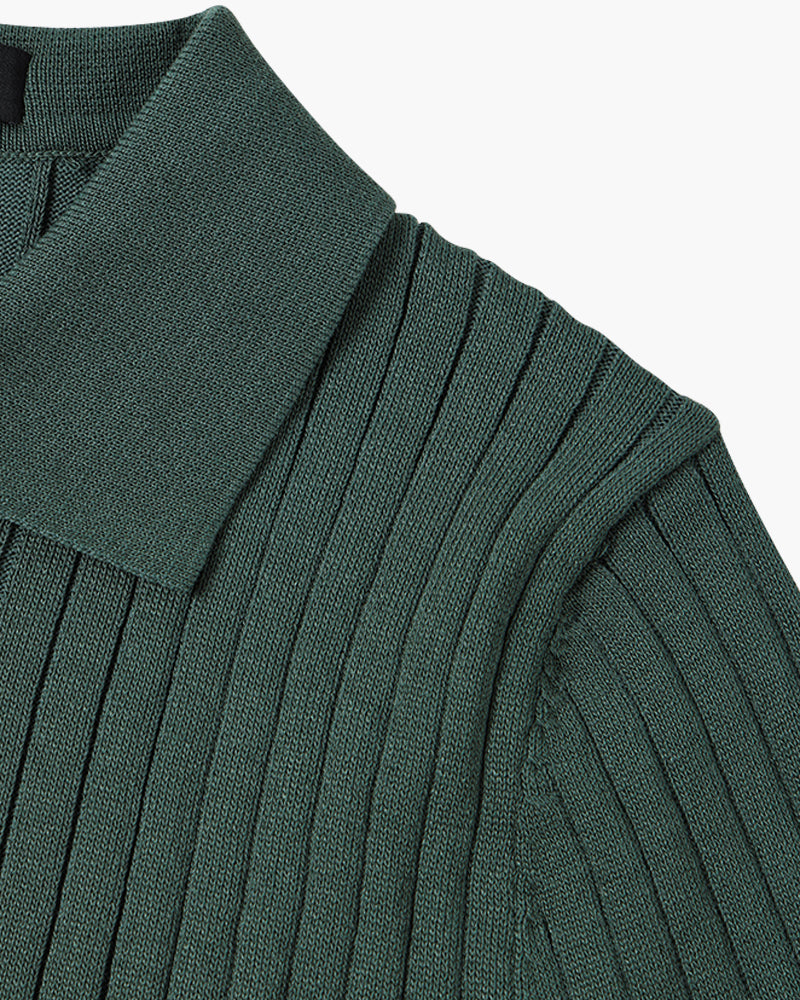 Elegantes Gestricktes Herren Poloshirt aus Baumwolle