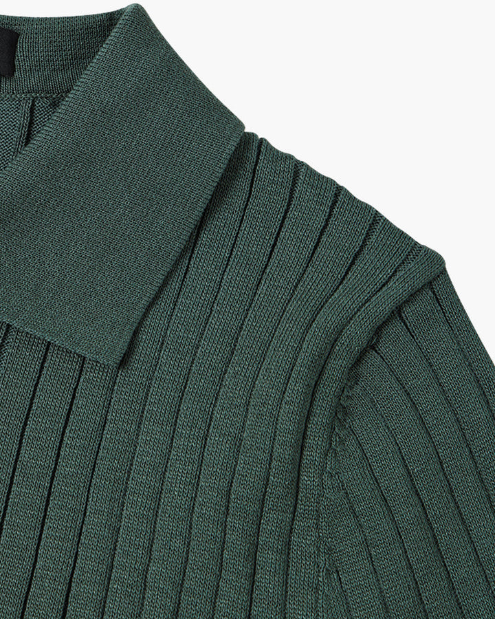 Elegantes Gestricktes Herren Poloshirt aus Baumwolle