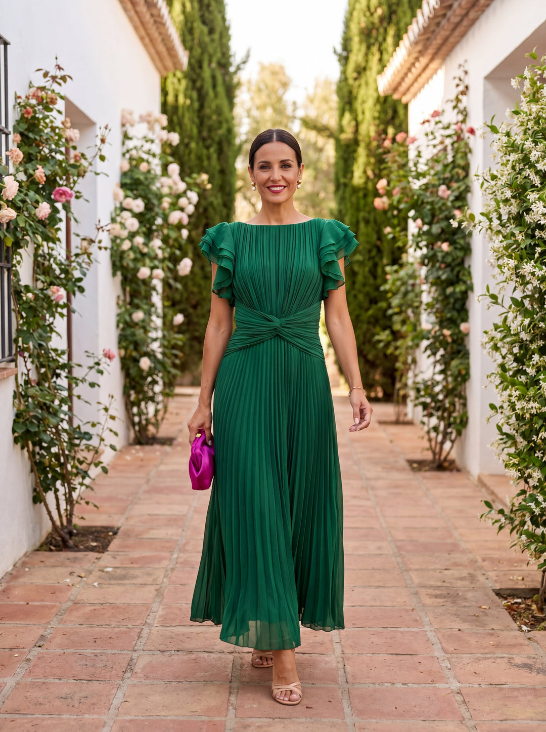 Elegantes Festliches Damen Midi-Kleid