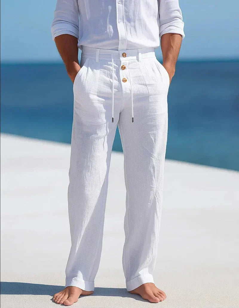 Leichte Atmungsaktive Herren Sommerhose aus Baumwolle
