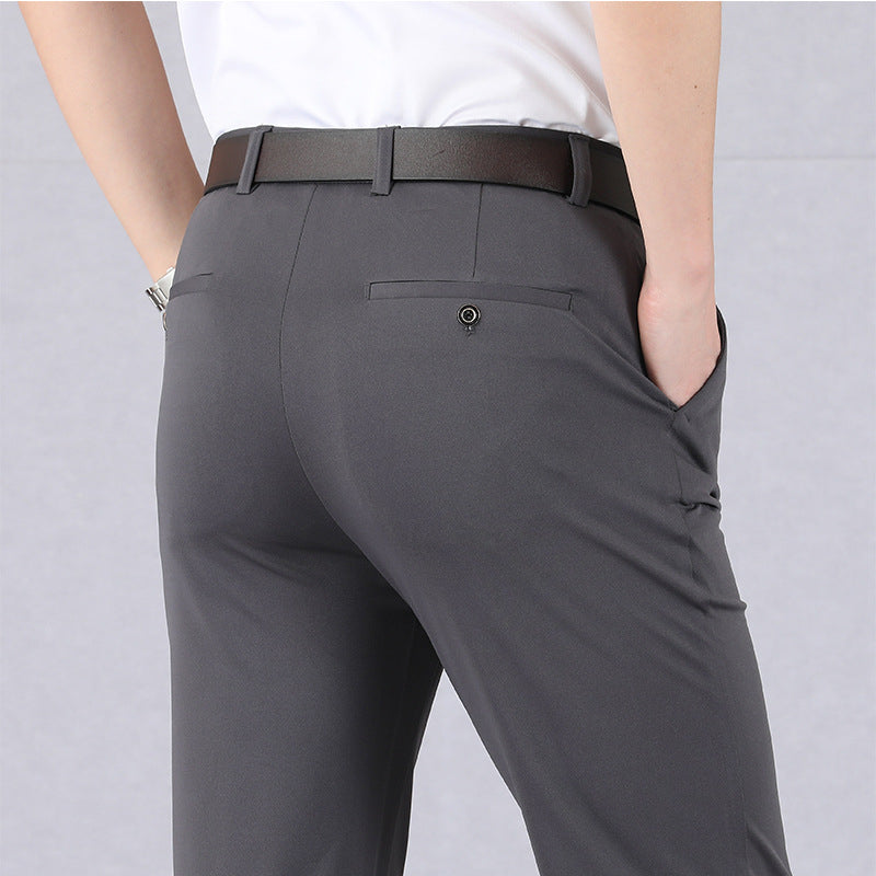 Elastische Bequeme Herren Anzughose mit Hoher Taille