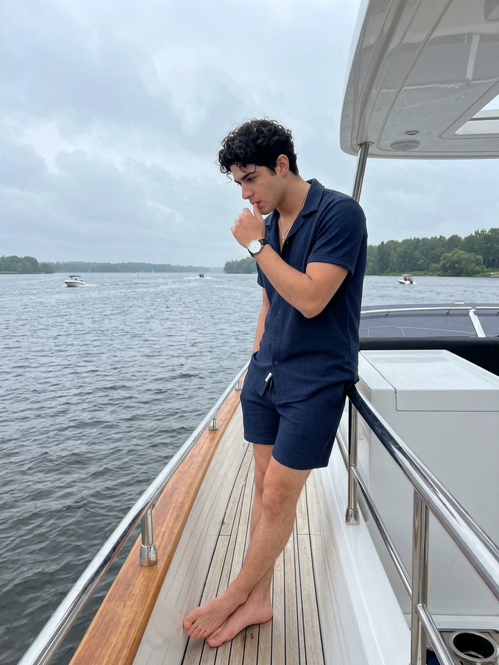 Schickes Herren Sommer-Set mit Hemd und Shorts
